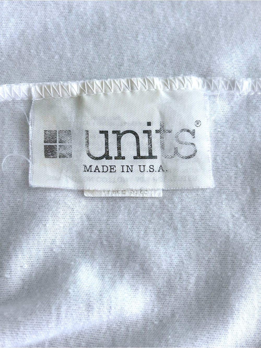 4/$20 Vintage Units White 3/4 Sleeve Tunic Top Made USA Large - Picture 3 of 4